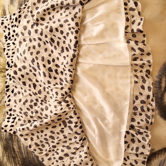 Alelly Dalmatian Print Tiered Short Skirt Large - Picture 5 of 6